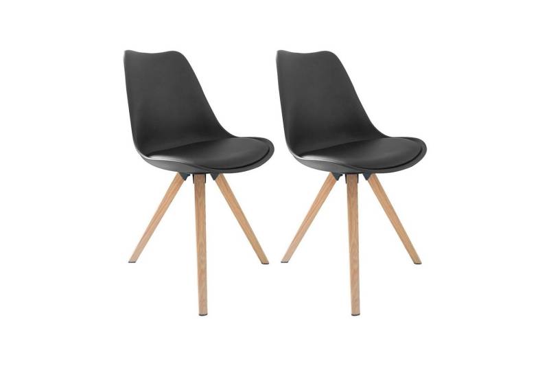 byLIVING Esszimmerstuhl KIRA (2er Set), Sitzschale mit Sitzkissen in schwarz, grau oder weiß erhältlich von byLIVING