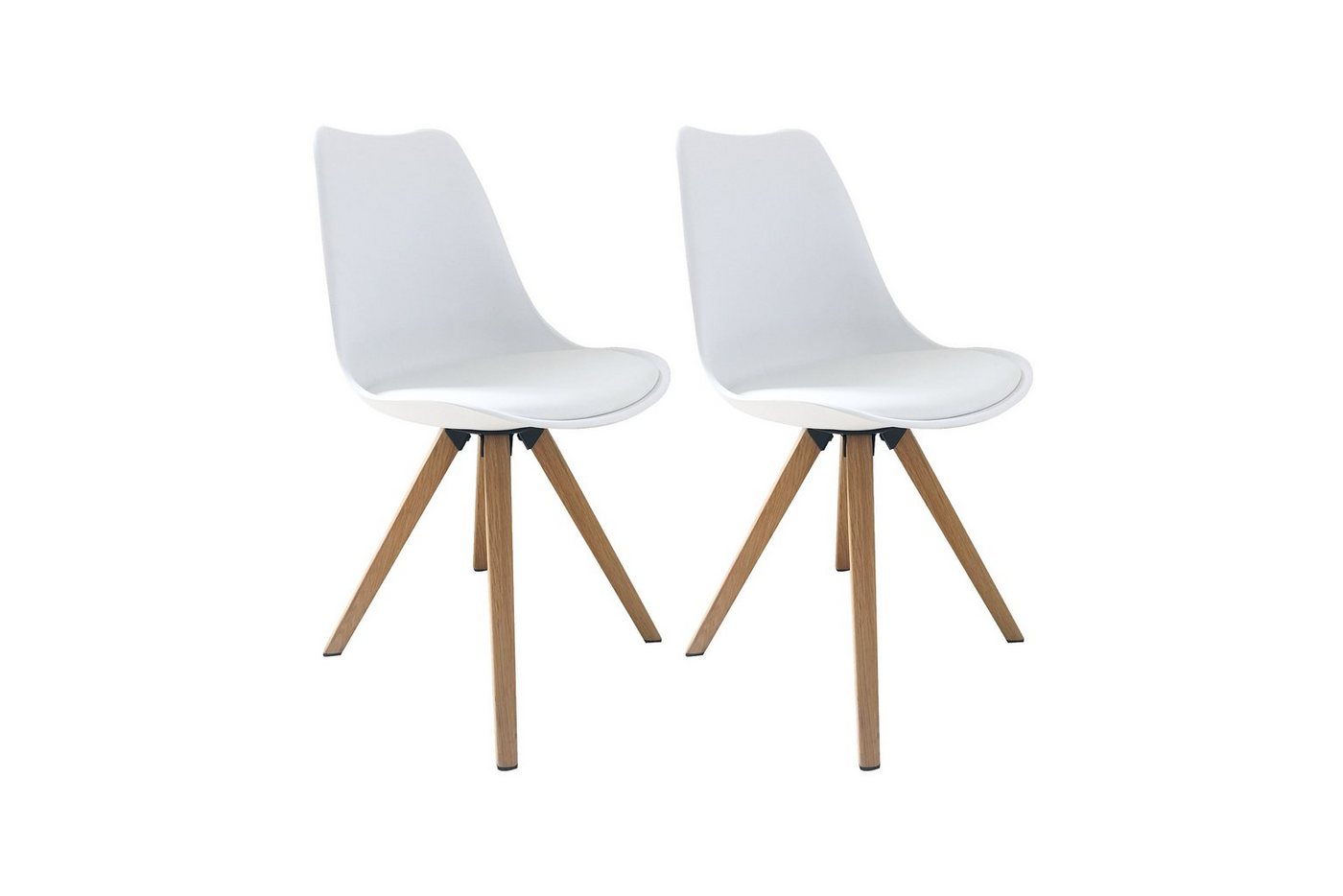 byLIVING Esszimmerstuhl KIRA (2er Set), Sitzschale mit Sitzkissen in schwarz, grau oder weiß erhältlich von byLIVING