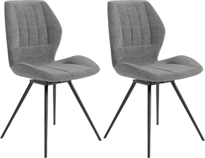 byLIVING Esszimmerstuhl Manhattan 2er-Set (Set, 2 St), drehbarer Stuhl mit modernem Mikrofaserbezug von byLIVING
