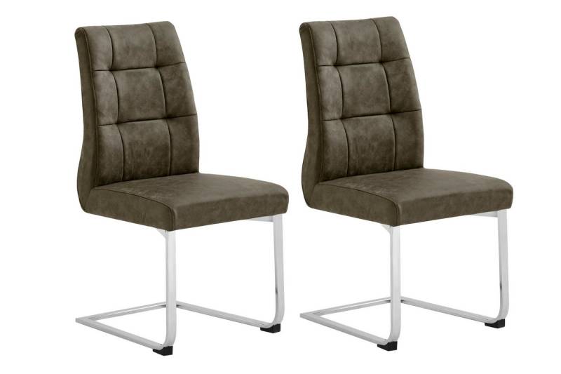 byLIVING Esszimmerstuhl Marlen XXL (Set), Bezug in Microfaser-Vintage, Belastbarkeit bis 150 kg von byLIVING