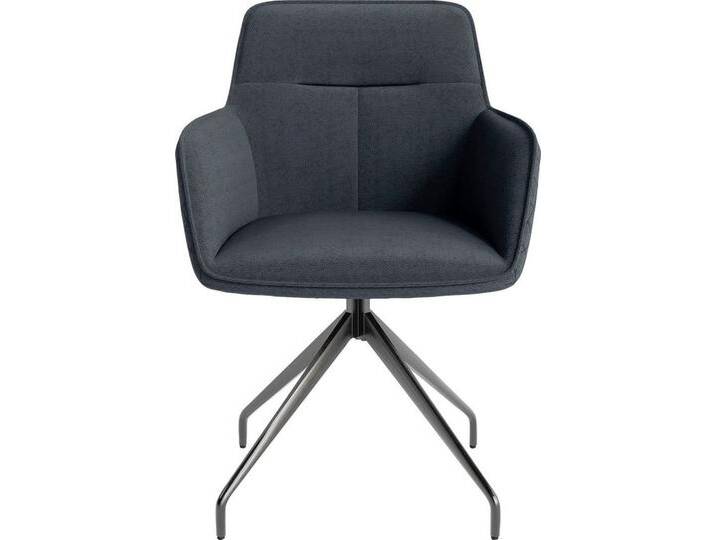 byLIVING Esszimmerstuhl Memphis (Set, 2 St), 2er-Set, gepolstert mit hochwertigem Kunstleder, drehbar, schwarz, Anthrazit, Anthrazit von byLIVING