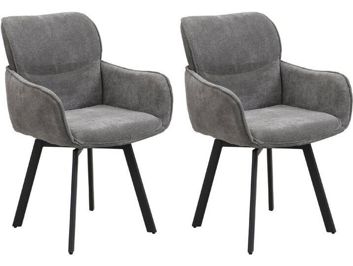 byLIVING Esszimmerstuhl Rico (Set, 2 St), 360 Grad drehbar in verschiedenen Farben erhältlich, grau von byLIVING