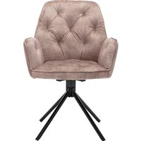 byLIVING Esszimmerstuhl "Sarina", (Set), 2 St., Samtstoff Velvet, 2er-Set, hochwertiger Vintage-Samt Bezug mit Steppung, 360Grad drehbar von byLIVING