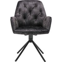 byLIVING Esszimmerstuhl "Sarina", (Set), 2 St., Samtstoff Velvet, 2er-Set, hochwertiger Vintage-Samt Bezug mit Steppung, 360Grad drehbar von byLIVING