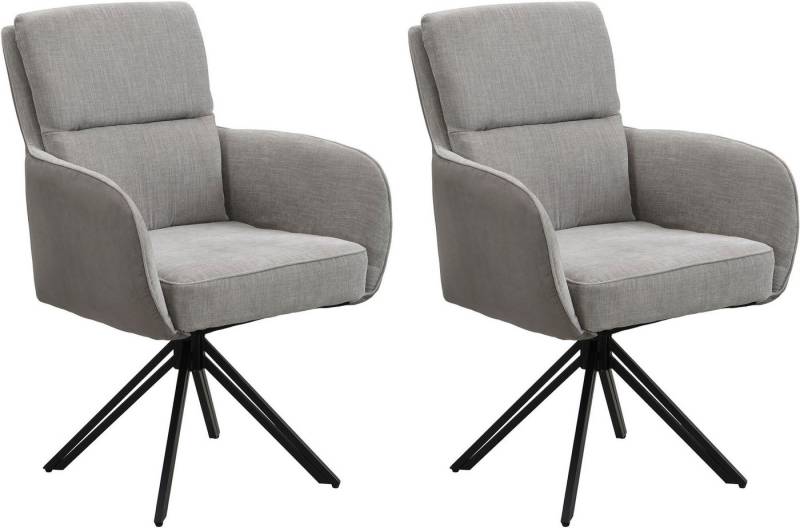 byLIVING Esszimmerstuhl Tino (Set, 2 St), 360 Grad drehbar mit Federkernpolsterung, hochwertige Polsterbezüge von byLIVING