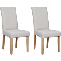 byLIVING Esszimmerstuhl "Elias" (Set) 2 Stk. Webstoff mit Massivholz - Gestell und gemütlicher Schaumstoffpolsterung von byLIVING