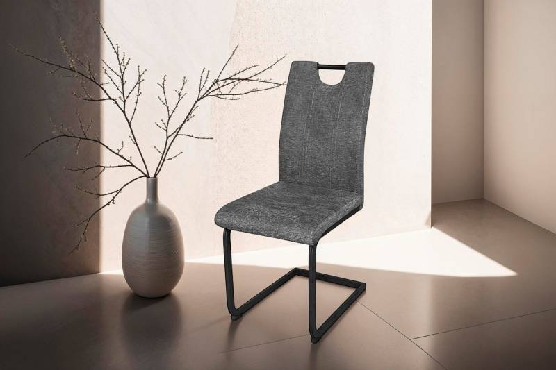 byLIVING Freischwinger Banff (2er-Set) (Set), mit Griff, Gestell Metall schwarz, Küchenstuhl, diverse Bezüge von byLIVING
