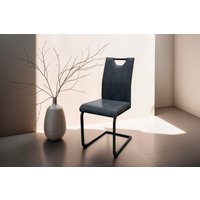 byLIVING Freischwinger "Banff (2er-Set)", (Set), mit Griff, Gestell Metall schwarz, Küchenstuhl, diverse Bezüge von byLIVING