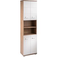 byLIVING Hochschrank "Nebraska" Breite 50 cm, Badezimmerschrank mit Metallgriffen, viel Stauraum von byLIVING