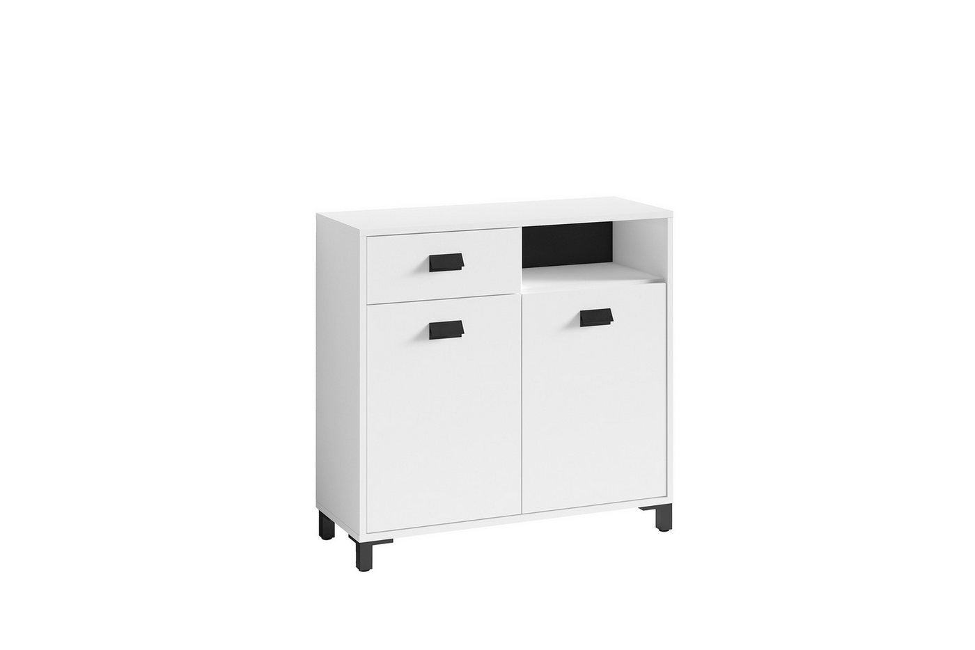 byLIVING Kommode WELLNESS (B 80,5, H 77,5, T 31 cm), Badschrank mit offenem Fach in Artisan Eiche Nachbildung oder weiß von byLIVING