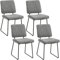 byLIVING Kufenstuhl "Liam 4er-Set", (Set), 4 St., Webstoff, moderner Stuhl im praktischen 4er-Set mit Metallgestell von byLIVING
