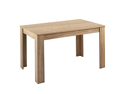 byLIVING Nepal Esstisch, Holzwerkstoff, Eiche-Optik Hellbraun, 140 x 80, H 75 cm von byLIVING