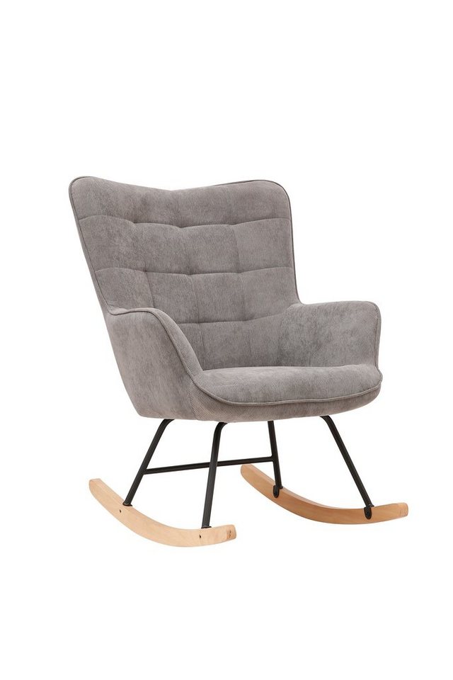 byLIVING Schaukelsessel Richie, Metallbeine mit Holzkufe, in Webstoff, Samt oder Cord byLIVING Schaukelsessel Richie, Metallbeine mit Holzkufe, in Webstoff, Samt oder Cord von byLIVING