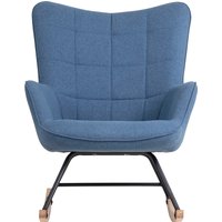 byLIVING Schaukelstuhl "Richie", 1 St., moderne Metallbeine mit Holzkufe, in Webstoff oder Cord erhältlich von byLIVING