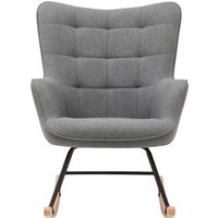 byLIVING Schaukelstuhl "Richie", 1 St., moderne Metallbeine mit Holzkufe, in Webstoff oder Cord erhältlich von byLIVING
