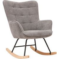 byLIVING Schaukelstuhl "Richie", 1 St., moderne Metallbeine mit Holzkufe, in Webstoff oder Cord erhältlich von byLIVING