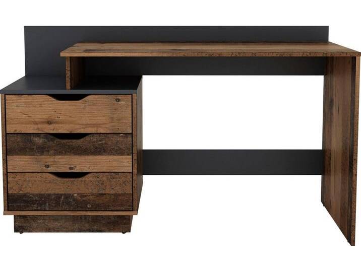 byLIVING Schreibtisch Bern, moderner Computertisch, mit viel Stauraum, Breite 138cm, rechts oder links montierbar, braun, Holzoptik byLIVING Schreibtisch Bern, moderner Computertisch, mit viel Stauraum, Breite 138cm, rechts oder links montierbar, braun, Holzoptik von byLIVING