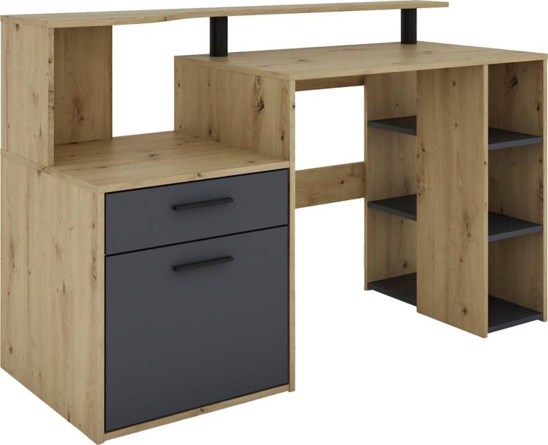 byLIVING Schreibtisch Louise, Breite 140 cm, Regal-Schreibtisch mit viel Stauraum von byLIVING