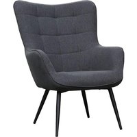 byLIVING Sessel UTA dunkelgrau schwarz Webstoff Metall B/H/T: ca. 72x97x80 cm byLIVING Sessel UTA dunkelgrau schwarz Webstoff Metall B/H/T: ca. 72x97x80 cm von byLIVING