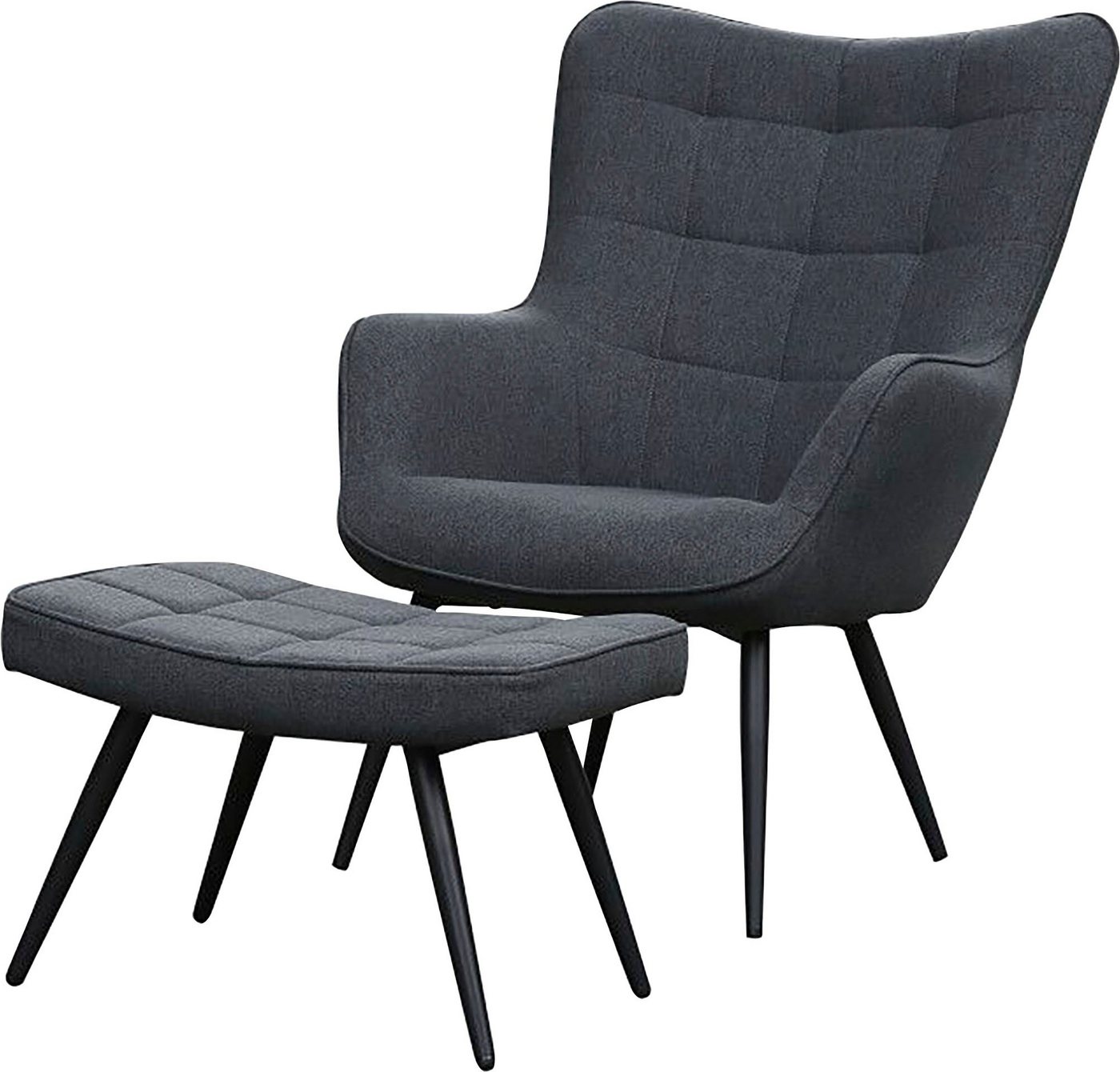 byLIVING Sessel Uta (1-St), wahlweise mit oder ohne Hocker, in Cord, Samt oder Webstoff von byLIVING