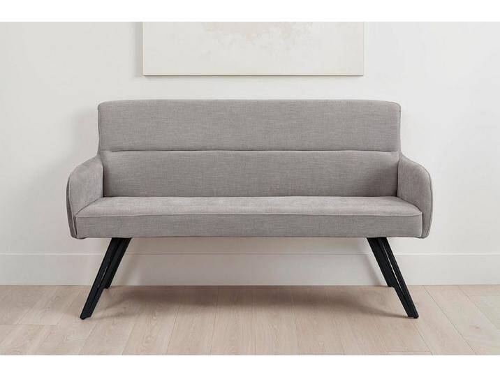 byLIVING Sitzbank Tino (1-St), mit Federkernpolsterung in 140 oder 160cm, hochwertige Polsterbezüge, grau von byLIVING