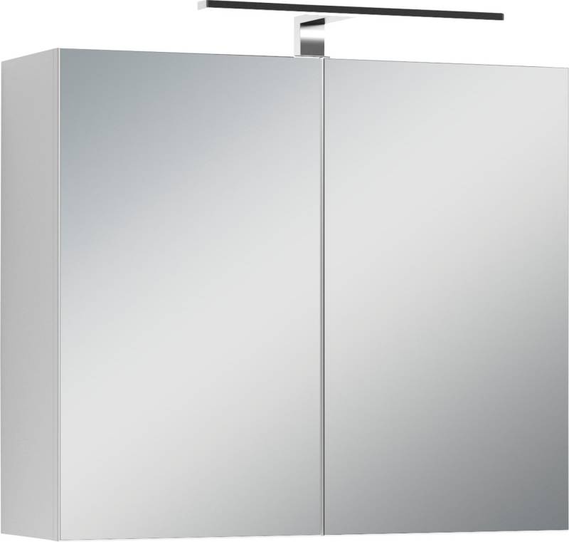 byLIVING Spiegelschrank Spree Breite 70 cm, 2-türig, mit LED Beleuchtung und Schalter-/Steckdosenbox von byLIVING