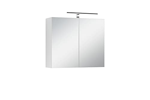 byLIVING Spree 70 Spiegelschrank, Badschrank mit LED Beleuchtung. hochwertige und robuste Melamin Beschichtung, Spiegeltür mit Soft-Close Funktion, Glas, weiß, Breite 70 cm byLIVING Spree 70 Spiegelschrank, Badschrank mit LED Beleuchtung. hochwertige und robuste Melamin Beschichtung, Spiegeltür mit Soft-Close Funktion, Glas, weiß, Breite 70 cm von byLIVING