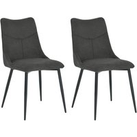 byLIVING Stuhl CARLO, 2-er Set, Breite 59 cm, Webstoff taupe, Gestell schwarz von byLIVING