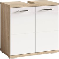 byLIVING Waschbeckenunterschrank "Nebraska", Breite 60 cm, mit Hochglanzlackierung und verchromten Metallgriffen von byLIVING