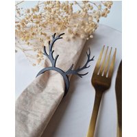 Serviettenringe | 2 in 1 Hell Und Dunkel, Hirschgeweih, Weihnachtsdeko, Tischdeko, Gastgeschenk, Deko von byMalooShop