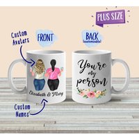 Plus Size Mädchen, Benutzerdefinierte Bester Freund Becher, Personalisierte Beste Freundin Geschenk, Mädchenbecher, Ferngeschenk, Geburtstagsgeschenk von byMerakiDesign