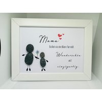 steinbild Geschenk Mama Mutter Muttertag Valentinstag Geburtstag Du Bist Wie Eine Blume Für Mich Wunderschön Und Einzigartig von byTaschentiger