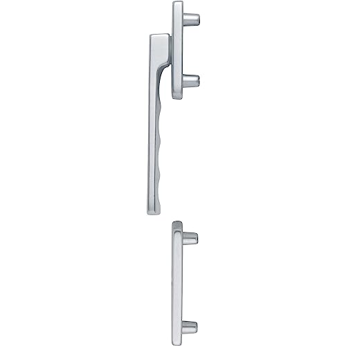 bybyhome Hoppe Balkontürgriff Toulon - Balkongriff außen flach Griffrosette und Profilzylinder PZ, Aluminium Silber eloxiert von bybyhome