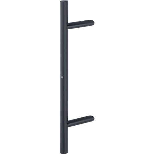 bybyhome Hoppe Stangengriff E5012 LA 400mm - Haustür Türgriff Länge 600mm - Stoßgriff, Edelstahl schwarz matt von bybyhome