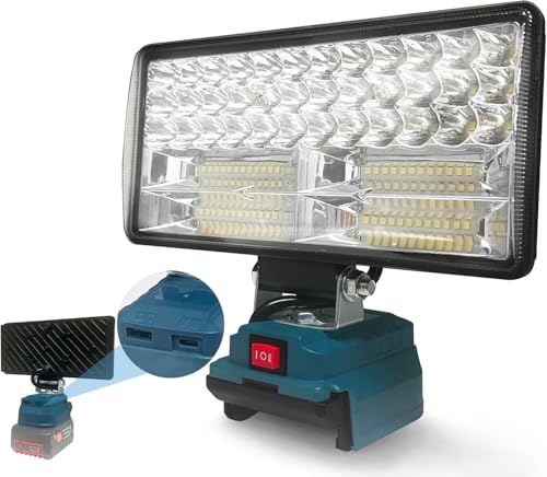 Kabellose LED-Lampe für BOSCH 18V Akku, 90W 5400lm LED Arbeitsleucht Breitstrahl-Flutlicht mit USB- und Typ-C-Ladeanschlüssen, Taschenlampe für Notfälle Kabellose LED-Lampe für BOSCH 18V Akku, 90W 5400lm LED Arbeitsleucht Breitstrahl-Flutlicht mit USB- und Typ-C-Ladeanschlüssen, Taschenlampe für Notfälle von bycpower