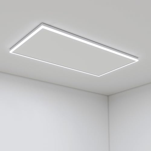 Deckenheizung Infrarot 840 Watt, Infrarotheizung Deckenmontage mit LED Beleuchtung, Infrarotheizung mit Thermostat, App Fernbedienung Steuerung, Decke Elektroheizung Heizplatte Heizkörper Heizpaneel von byecold