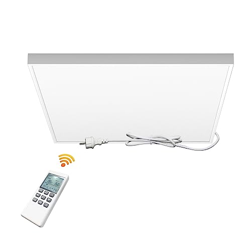 Infrarot Deckenheizung mit Thermostat 400W, Infrarotheizung Deckenmontage, Elektroheizung Heizplatte Heizkörper Heizpaneel, Überhitzungsschutz Energiesparend von byecold