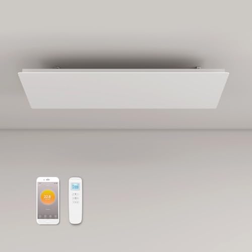 Infrarotheizung Deckenmontage mit Thermostat 1300 Watt, Deckenheizung Infrarot Deckenheizstrahler, APP Fernbedienung Steuerung, Elektroheizung Heizplatte Heizkörper Heizpaneel, Überhitzungsschutz von byecold