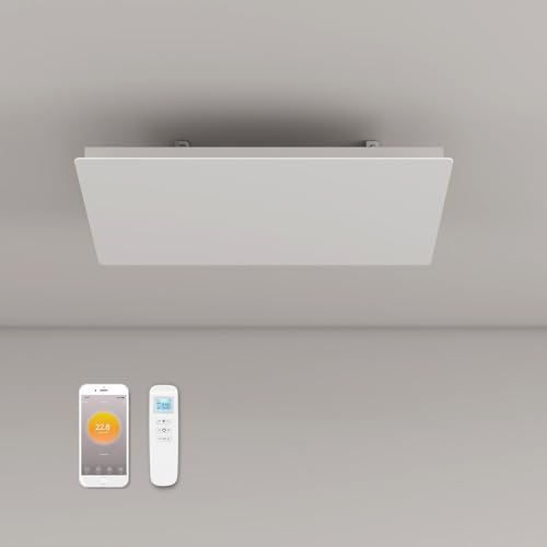 Infrarotheizung Deckenmontage mit Thermostat 750 Watt, Deckenheizung Infrarot Deckenheizstrahler, APP Fernbedienung Steuerung, Elektroheizung Heizplatte Heizkörper Heizpaneel, Überhitzungsschutz von byecold