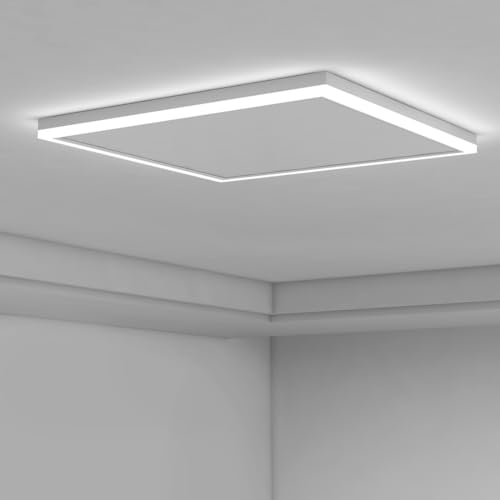 Infrarotheizung Deckenmontage 400 Watt, Infrarot Deckenheizung mit LED Licht Beleuchtung, Infrarotheizung Decke mit Thermostat Fernbedienung, Elektroheizung Heizplatte Heizpaneel Heizkörper von byecold