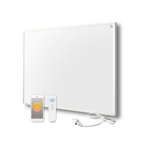 Byecold Infrarotheizung mit Thermostat 580 Watt, App Fernbedienung Steuerung, Infrarot wandmontage Elektroheizung Energiesparende, Wandheizung Heizpaneel Elektrisch Energiesparend Überhitzungsschutz von byecold