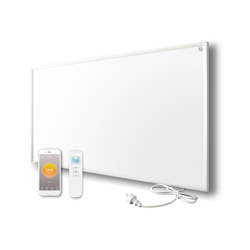 Byecold Infrarotheizung mit Thermostat 700 Watt, App Fernbedienung Steuerung, Infrarot wandmontage Elektroheizung Energiesparende, Wandheizung Heizpaneel Elektrisch Energiesparend Überhitzungsschutz von byecold