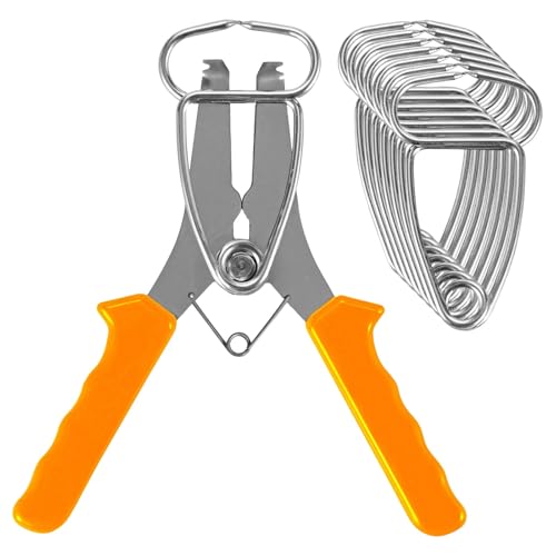 Umfassendes Werkzeug-Set mit 1 Federklemmen-Spreizer, 8 Edelstahl-Gehrungsklemmen für Holzbearbeitung, Bilderrahmen und Zierleisten-Projekte von byepica