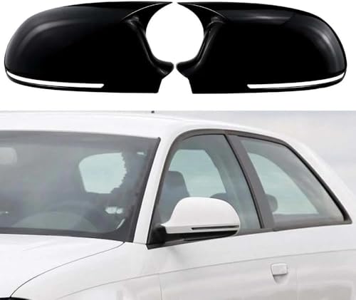 byjgs Auto Spiegelgehuse für Audi A3 RS3 8P A4 RS4 A5 RS5 B8 2008-2009 A6 C6, Seite Flügel Spiegel Kappen Abdeckung Schutzdekoration Austausch Spiegelkappen,A von byjgs