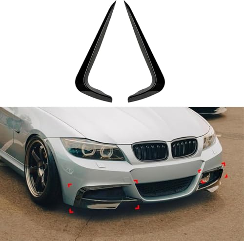 byjgs Diffusor Protector Guard für BMW E90 E91 2009–2012 LCI M Sport, Frontlippe Spoiler Frontstoßstangen Lippenkörper Ersatz Frontstoßstange Lippe Splitter Trim,A von byjgs