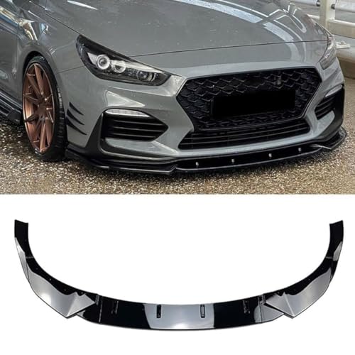 byjgs Stoßfängerlippe Spoilerlippe für Hyundai i30 N I30N MK3 2017 2018 2019, Sport-Performance Frontspoiler AntiKollision Car Front Lower Bumper Lip Spoiler,A von byjgs