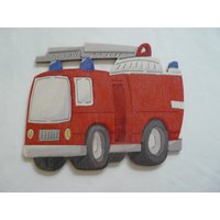 Bild Türschild Wanddeko Auto Feuerwehr Geburtstag Party von bylichterglanz