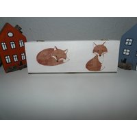 Box Schachtel Fuchsbox Stiftebox Holzbox Naturholz Füchse Party Geburtstag Box Schachtel Fuchsbox Stiftebox Holzbox Naturholz Füchse Party Geburtstag von bylichterglanz