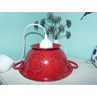 Deko Lampe Hängelampe Deckenlampe Sieblampe Rot Party Geburtstag Bad Küche Büro von bylichterglanz