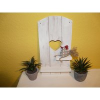 Vintage Holzregal Palettenregal Wandregal Regal Wanddeko Shabby Chic Party Geburtstag von bylichterglanz